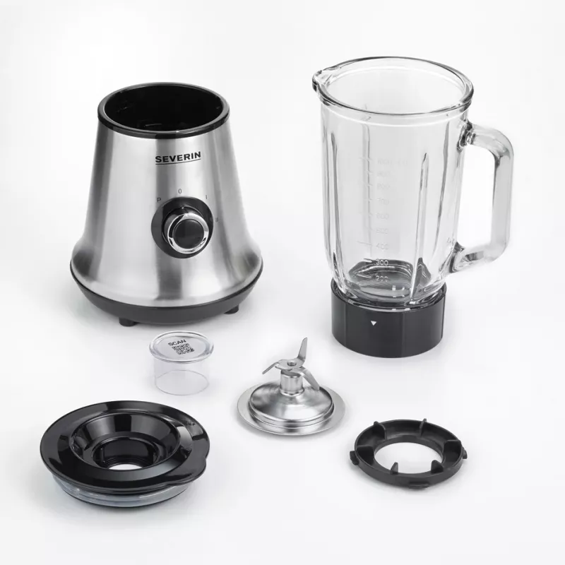 Frullatore Severin SM 3734 nero - acciaio inox 1l 500W (SM 3734)