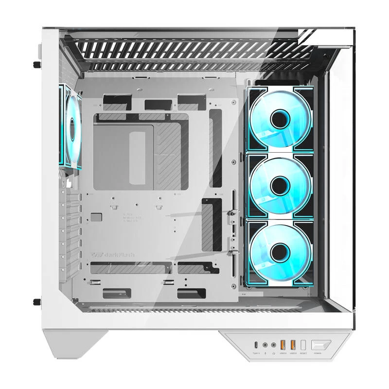 Case PC Darkflash DY470 (bianco) + 4 ventole