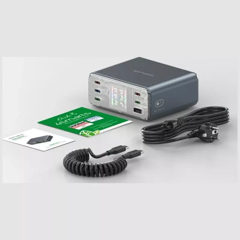 Stazione di ricarica 360W 5xUSB-C + 1xUSB-A GaN