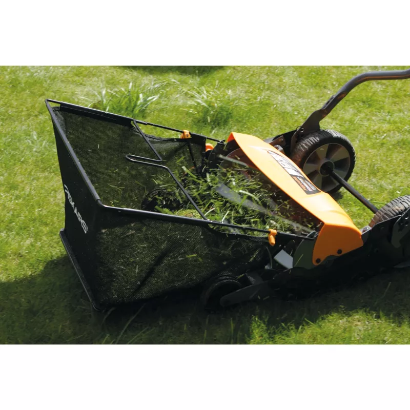 Fiskars StaySharp 1000592 cestello raccoglierba per tosaerba, nero