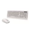 Set tastiera e mouse wireless Tellur TLL491171 con ricevitore Nano-USB, crema