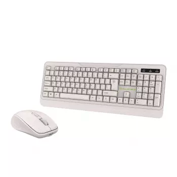 Set tastiera e mouse wireless Tellur TLL491171 con ricevitore Nano-USB, crema