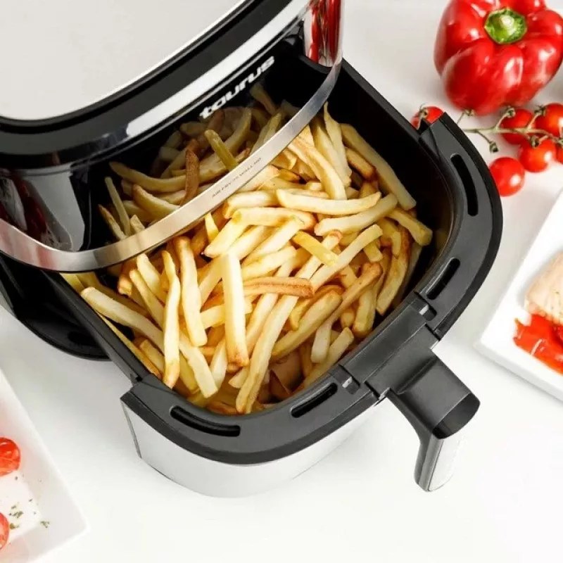 Friggitrice ad aria Taurus Air Fry 7S 1600W 6,5L, acciaio inox, 8 programmi, 80–200°C, comandi touch