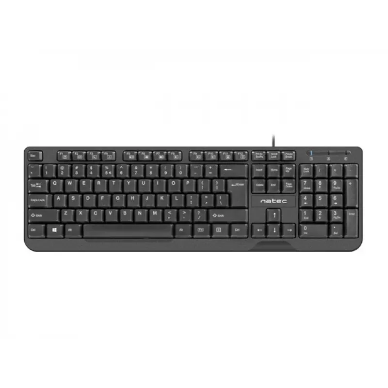 Tastiera NATEC TROUT SLIM USB, layout US, nero