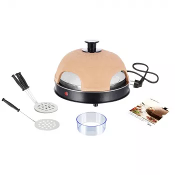 Fornello per pizza Emerio PO-115985 4 pizze 900 W nero arancione