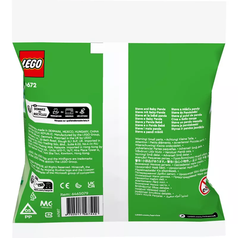 LEGO Minecraft Steve e Baby-Panda 30672 Polybag