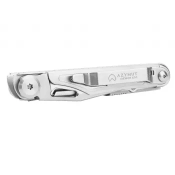 Multitool AZYMUT H2038B — 8-tools acciaio inox compatto EDC, 173 mm, 125 g, con custodia e set di inserti