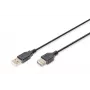 Digitus ASSMANN Basic - cavo prolunga USB - USB Type-A, 4 poli (M) - USB Type-A, 4 poli (F) - 3 m (USB/USB 2.0) - stampato - nero (AK-300200-030-S)