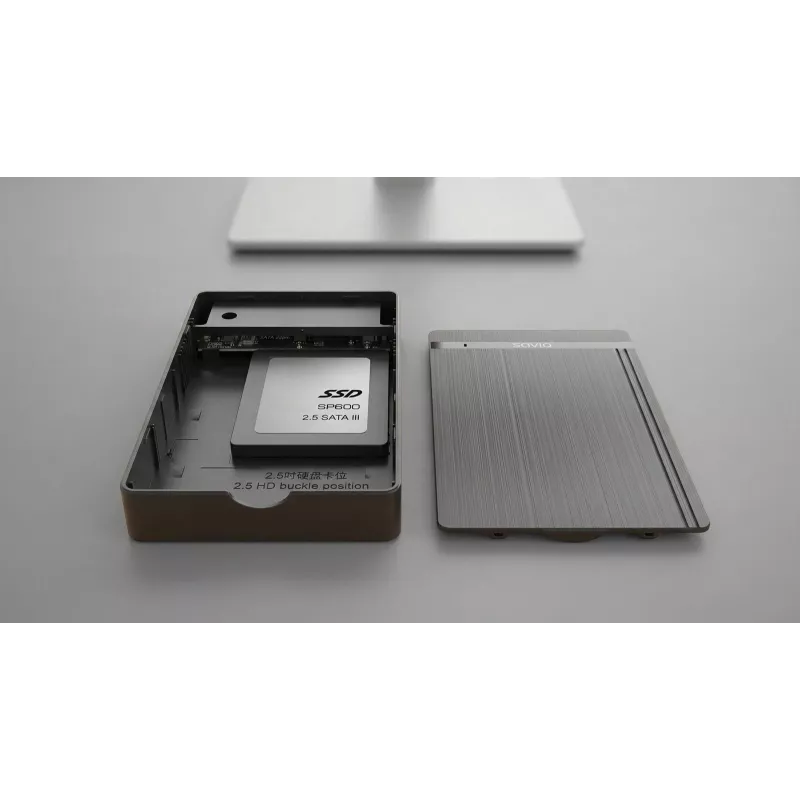 Case per disco esterno AK-87 SSD SATA / HDD 3.5