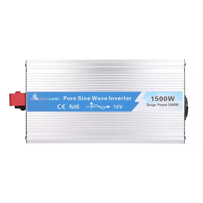 Extralink OPIP-1500W convertitore di tensione a onda sinusoidale pura, da 12 V a 230 V, 1500 W