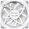Ventola per case Montech AX140 PWM 140 mm, cuscinetto Rifle, 540–1760 RPM, bianco