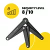 Lucchetto pieghevole per bicicletta MANTA XR00FL01 – design segmentato per montaggio sul telaio