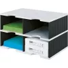 Contenitore per documenti styrodoc duo polistirene nero - grigio (268-0222.98)