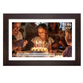 Denver PFF-1543DW cornice digitale marrone 39,6 cm (15,6 pollici) touchscreen Wi-Fi