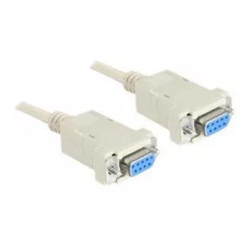 Null modem seriale 9 pin femmina su 9 pin femmina 1,8 m, cavo grigio, 1,8 metri