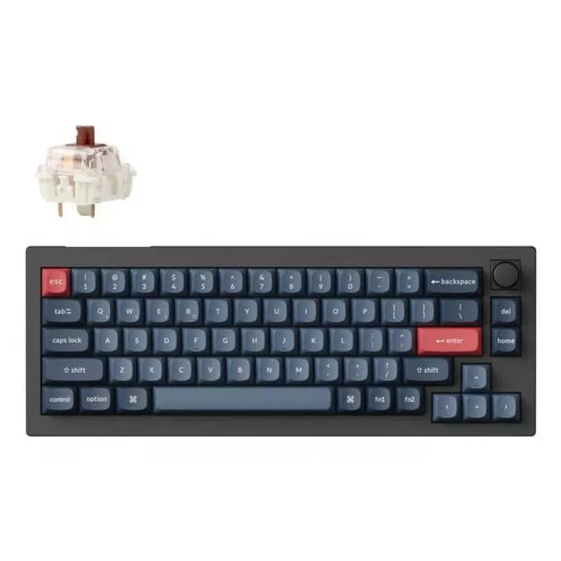 Tastiera meccanica Keychron V2 MAX con switch Gateron Jupiter Brown, nero, layout US