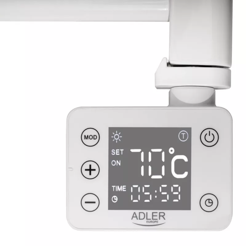 Termoarredo elettrico per bagno Adler AD 7824 600 W, bianco, IP24, a parete, 500×900 mm