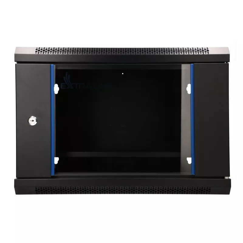 EXTRALINK LITE 6U 530X400 armadio rack a parete nero con ripiano