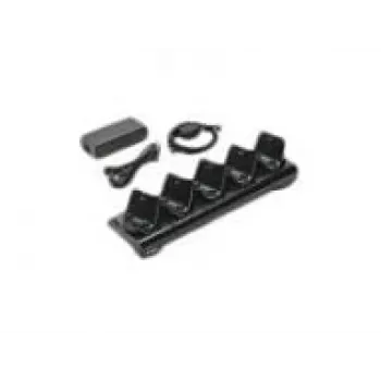 Caricabatterie Zebra CRD-MPM-5SCHGEU1-01, alimentazione CA, uso interno, nero, con cavo DC