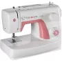 Singer Simple 3210 macchina da cucire automatica, elettromeccanica, 10 punti, asola in 4 passaggi, braccio libero, 85 W, bianca/rosa