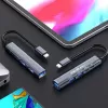 Qoltec 53790 hub adattatore USB-C 3.1 5in1 | USB-C PD | USB-C | 2x USB 2.0 | USB 3.0