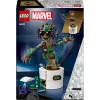 LEGO Marvel Dancing Groot figura action animata da costruire – personaggio Guardiani della Galassia – set di gioco interattivo azionato a mano per bambini – supereroe