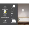 Beper P201UTP404 lampada da terra LED ricaricabile, altezza regolabile, 2,5 W, dimmerabile, metallo, bianca
