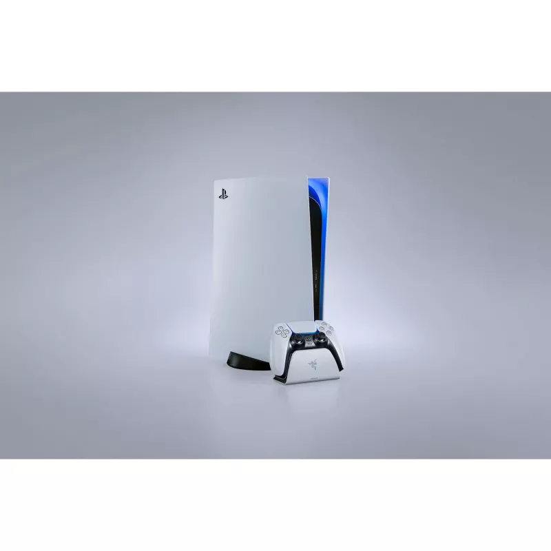 Razer RC21-01900100-R3U1 base di ricarica rapida per controller PlayStation 5 DualSense, cavo da USB-C a USB-A, bianca