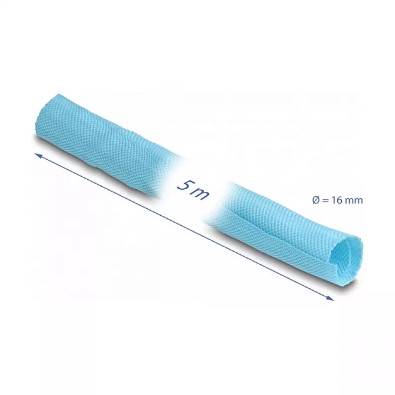 Guaina per cavi DeLOCK 20881 blu 1,7 cm poliestere 5000 mm