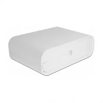 Supporto per monitor DeLOCK 18325 con due cassetti bianco