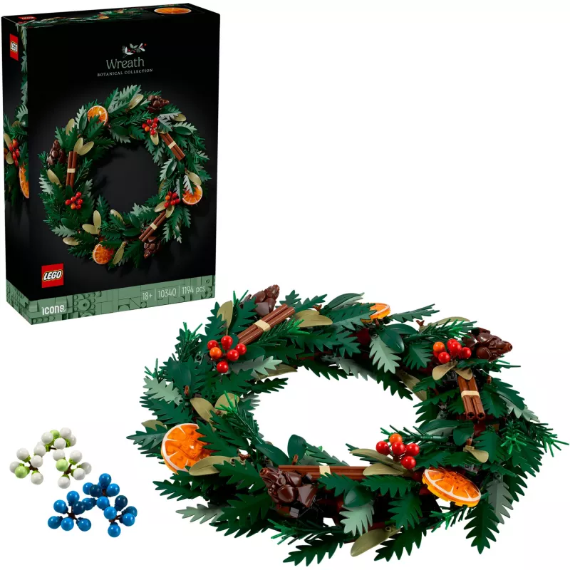 LEGO 10340 Icons Ghirlanda di Natale Giocattolo da costruzione