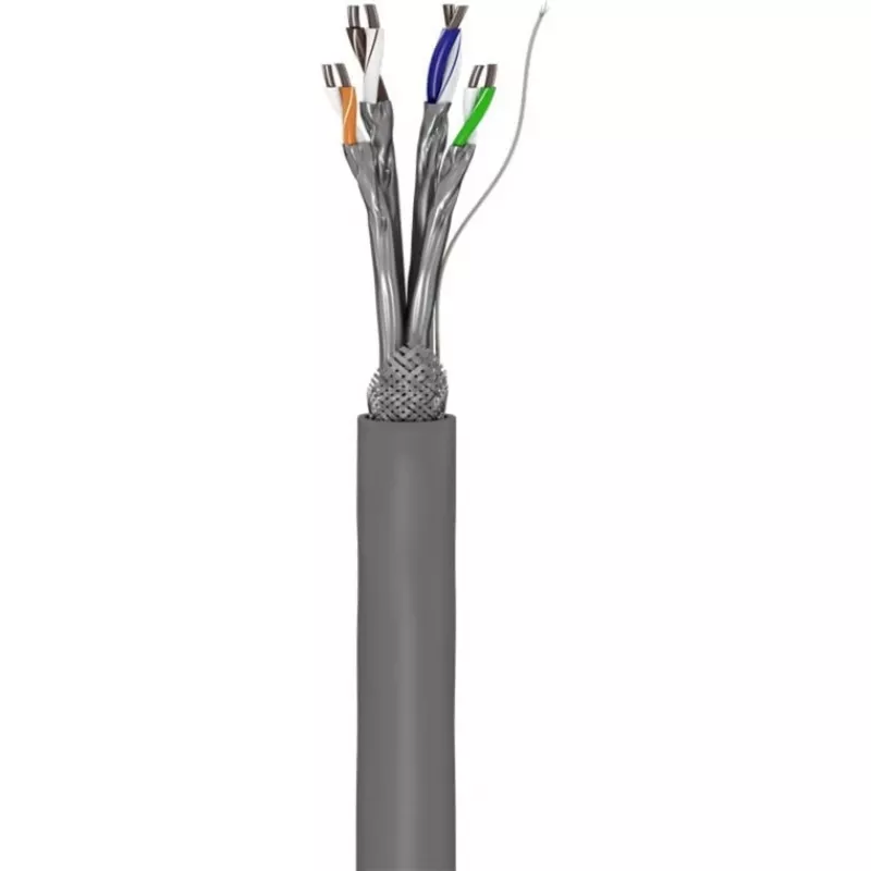 Cavo di rete Wentronic Goobay CAT 6, S/FTP (PiMF), grigio, 305 m – misto rame CCA, AWG 23/1 (solid), PVC (95696)