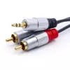Cavo audio Qoltec 52339 1 m 2x RCA 3,5 mm nero