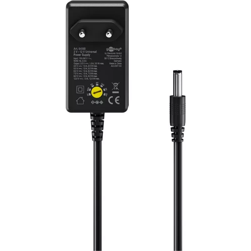 Caricabatterie Goobay 64568 per dispositivi mobili universale nero AC da interno (64568)