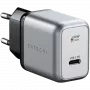 Caricabatterie per dispositivi mobili Satechi ST-UC30WCM-EU — alimentatore AC universale per interni con 1× USB-C, nero/argento