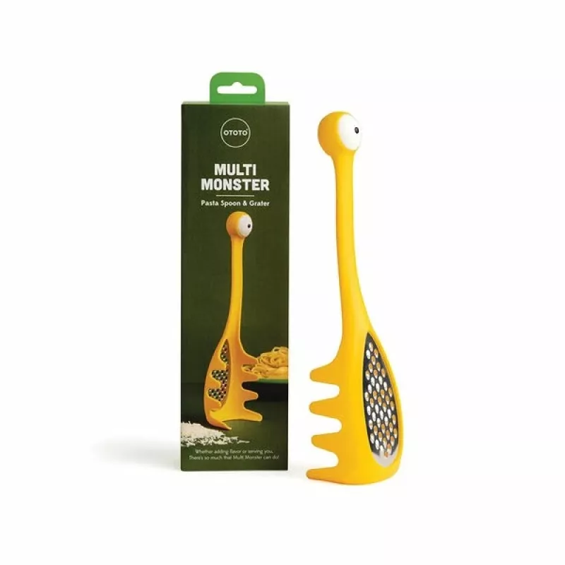 Cucchiaio per pasta Ototo Design OT015 plastica acciaio inox giallo