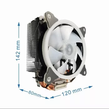 Dissipatore ad aria Gembird CPU-HURACAN-ARGB-X130 12 cm nero bianco