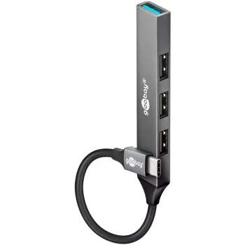Hub USB Goobay Slim a 4 porte, USB-C™ a USB-A, USB 3.2 (74457)