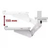 Supporto per tastiera MACLEAN MC-156 W — ripiano regolabile da sottoscrivania, carico max 5 kg