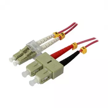 Cavo patch in fibra ottica 2 fibre 2m LC-SC - 50/125um - OM4 - AD=2mm - Synergy 21