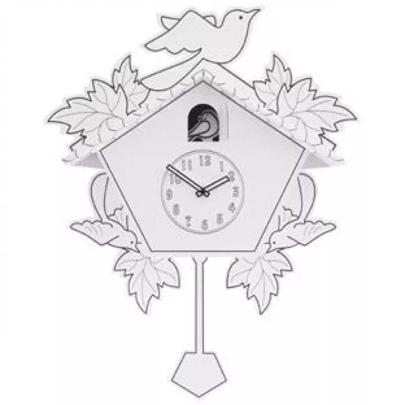 NeXtime orologio 2999 Cuck a Do It Yourself, 40 x 55 cm, da parete, bianco