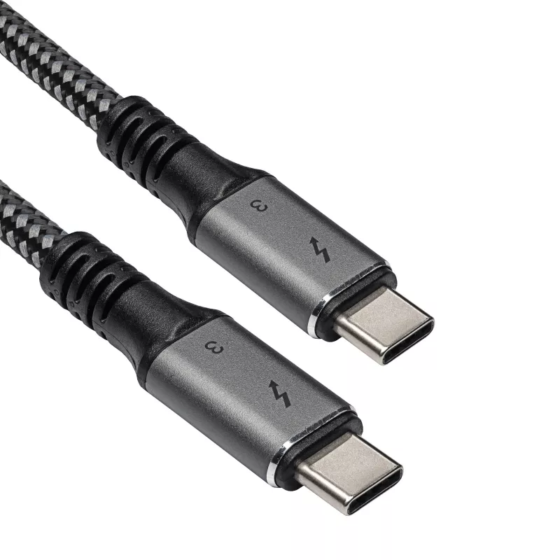 Cavo Akyga AK-USB-34 da USB-C a USB-C Thunderbolt 3, 40 Gbit/s, 100 W, 1,5 m, nero