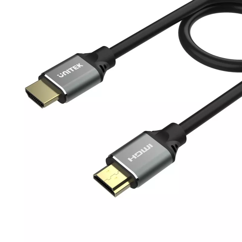 Unitek C137W cavo HDMI 2.1, 1,5 m, 48 Gbps, 8K@60Hz, 4K@120Hz, eARC, connettori dorati, nero