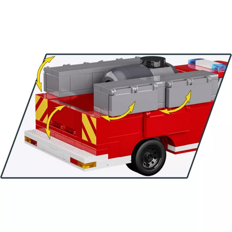 Gioco di costruzione assemblabile Cobi RAM 3500 Camion dei pompieri COBI-24612 set modello 2 in 1