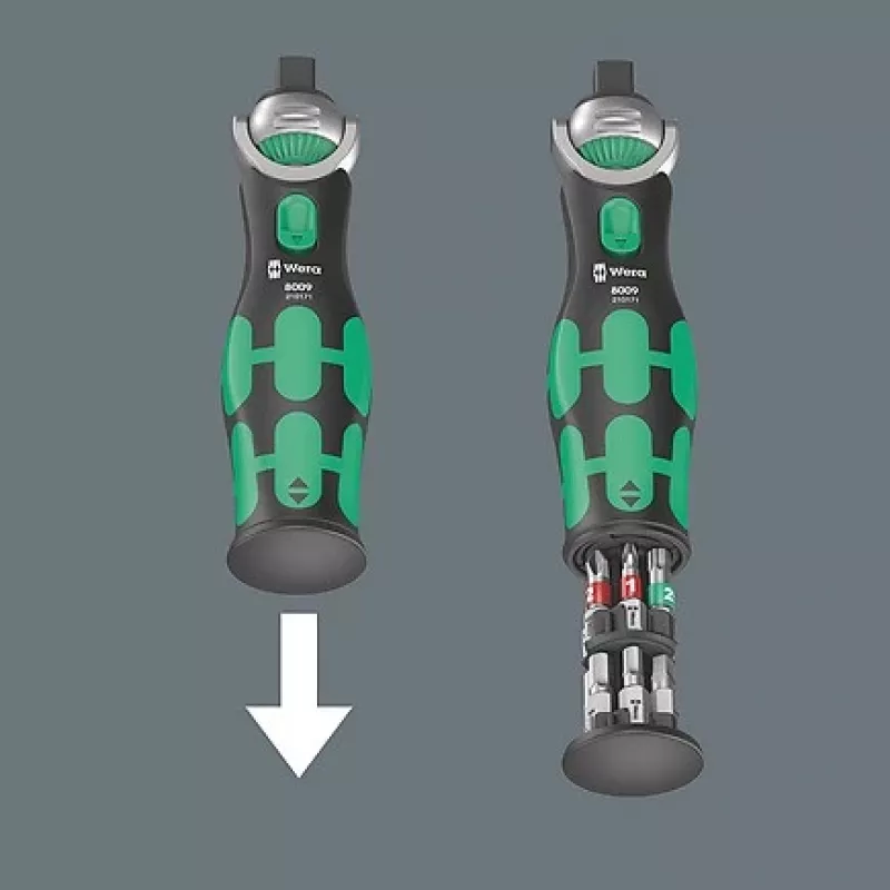 Wera Zyklop 8009 Pocket Imperial Set 1 - cacciavite a cricchetto con set di punte