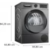 Bosch WQG245DXSN asciugatrice a pompa di calore 9 kg