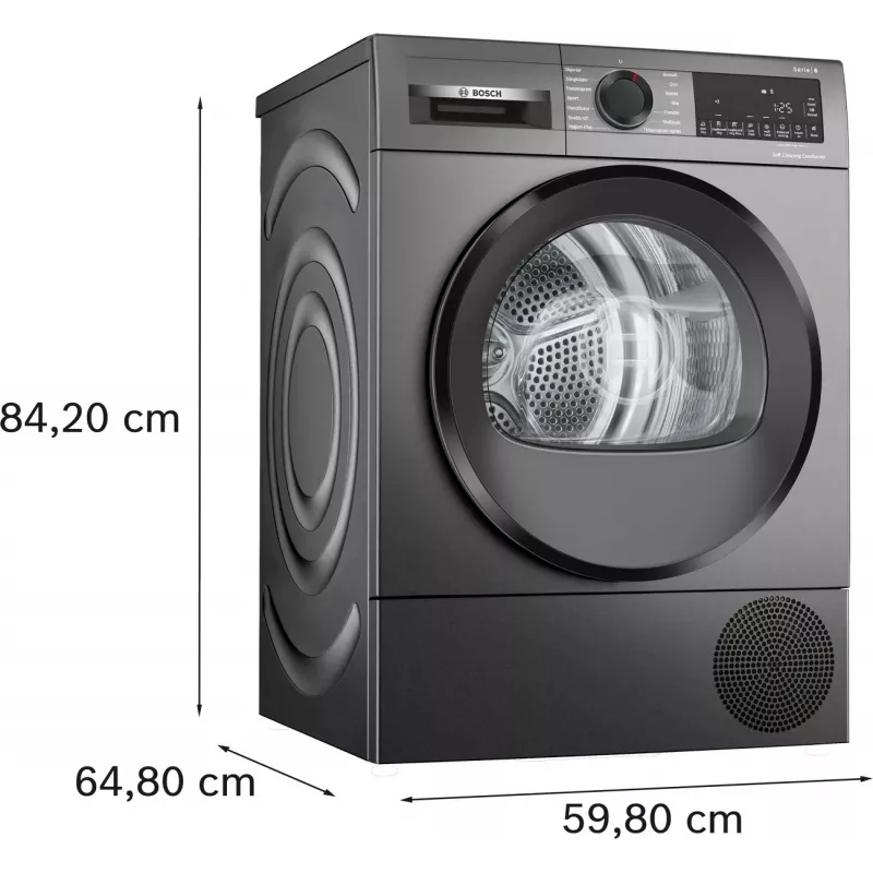 Bosch WQG245DXSN asciugatrice a pompa di calore 9 kg