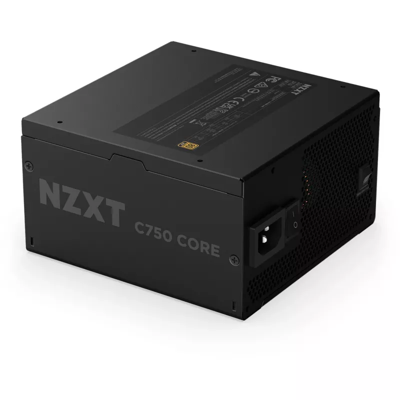 C750 GOLD CORE, alimentatore PC nero, 1x 12-Pin High Power GPU, 3x PCIe, cable management, 750 Watt