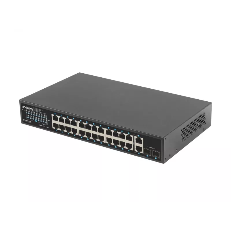 Switch unmanaged Lanberg RSGE-24P-2GE-2S-250 24 porte montaggio rack