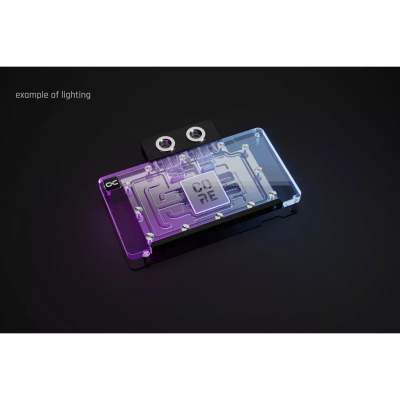 Waterblock per GPU Alphacool RTX 5080 Phoenix trasparente argento con backplate